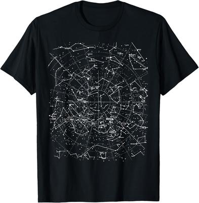 Astronomia Mapa Gwiazdozbiorów Gwiazdy Galaktyka Niebiański Prezent Koszulka Unisex