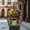 Summer Colorful Skull 3D Print T-Shirts Streetwear Men FashionCasual Oversized O-Neck Short Sleeved T Shirt Tees Tops Clothing