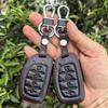Leather Car Remote Key Case Cover Shell For Hyundai Creta Ix35 Ix45 I10 I30 I40 Tucson Santa Fe Rena Sonata Elantra Accessories