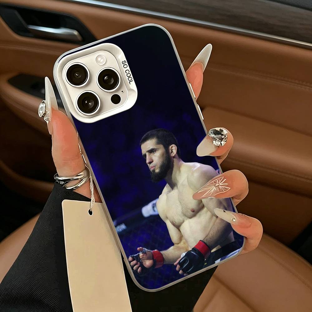 GOAT Carcasă Telefon Ușoară-Islam Makhachev Pentru IPhone 17 Air 16 15 14 13 12 11 Pro Max Alb Argintiu Carcasă Dură