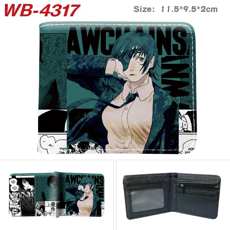 Chainsaw Man Anime Wallet Portable Large Capacity Full Color Folding Leather Purse Unisex Coin Bag