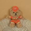 Traffic Police Officer Bear Doll Cute Doll Police Car Keychain Plush Toy Schoolbag Pendant Small Pendant Puppet