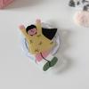 Korean Cute Cartoon Happy Girl Magnetic Holder Grip Tok Griptok Phone Stand Holder Support For iPhone For Pad Magsafe Smart Tok