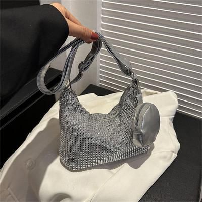 A Bolsa Pequena de Diamantes Brilhantes Estrangeira Centenas, Japão e Coreia do Sul Centenas de Meninas Bolsa de Ombro Transversal Bolsa de Mãe, Bolsa Feminina da Moda