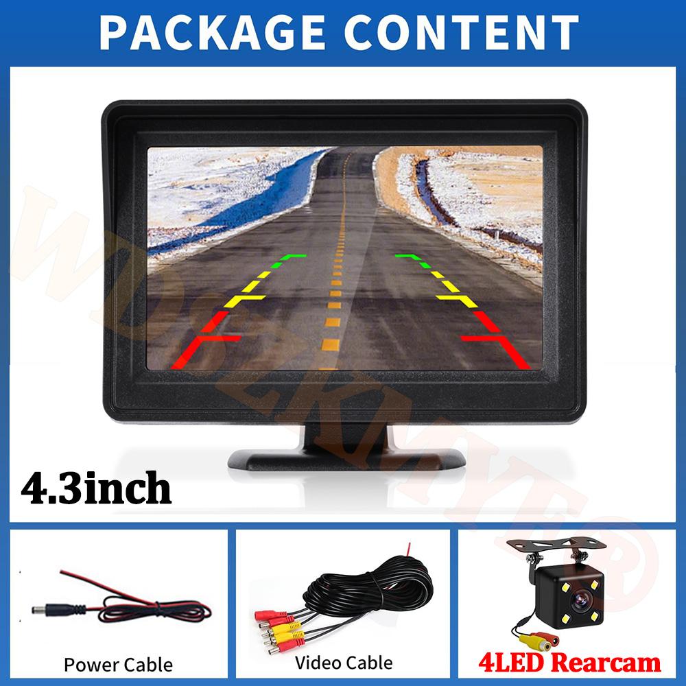 4.3Inch Monitor Screen Reversing Camera for Car Night Vision Rear View Camera for Vehicle Dvr Parking System Easy Installation