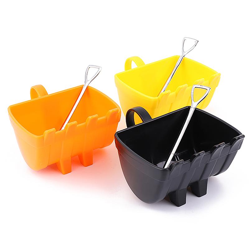 

Excavator Bucket Cup With Spade Shovel Spoon Funny Cup Digger Container Plastic Creative Cake Excavator Ashtray Bucket Cup