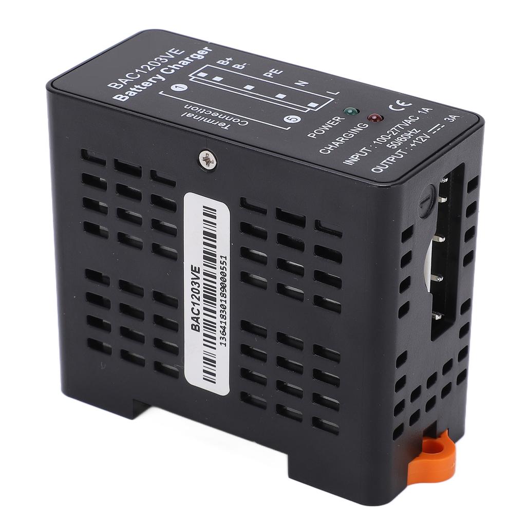 BAC1203VE Mini Battery Charger with LED Indicator Aluminum Alloy Automatic Float Charging Device AC100‑277V