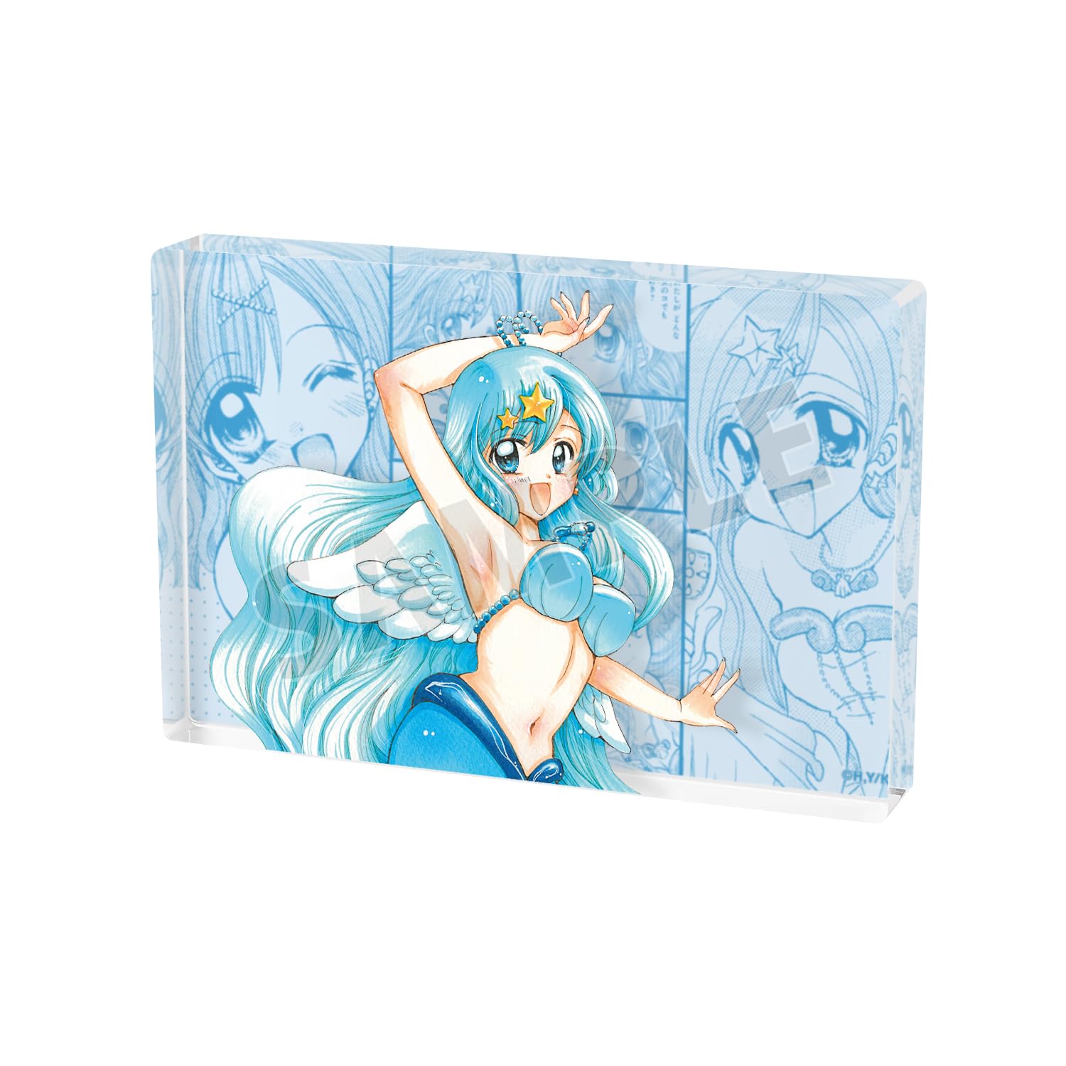 

Pichi Pichi Pitch Original Illustration by Hanamori Namioto Winged Mermaid Acrylic Block - Pink Ver.