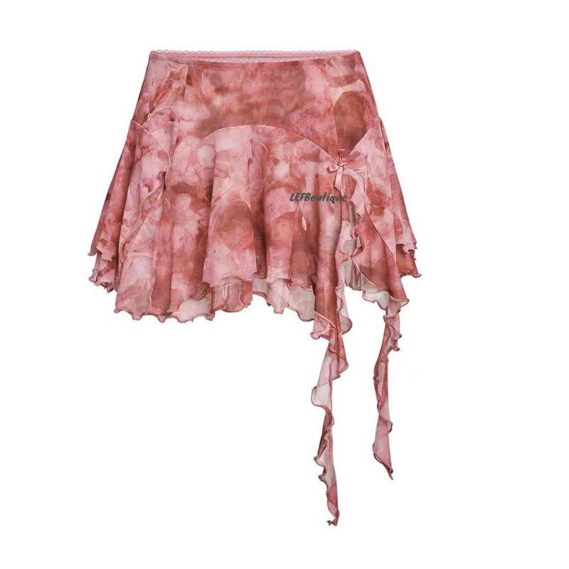 

Iamgia Fashion Сексуальный комплект с юбкой-слингом, облегающей силуэт, короткой, сексуальной, с низким вырезом, с легким волнистым краем, для женщин Skirt M