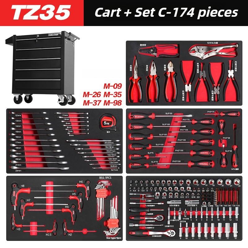 Multifunctional Mobile Cabinet Trolley Tool Box Trolley Tool Cart Storage Toolbox Tank Drawer Auto Repair Cart