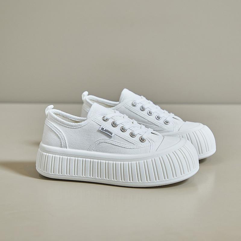 Platform Canvas Sneakers for Women Lace Up Running Walking Shoes Tennis Shoes Casual Breathable Sneaker Slip on Lightweight Sport Canvas Shoes