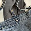 Große Tragetasche Damen Denim Schultertasche Unterarmtasche