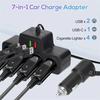 12V/24V Car Lighter Splitter 4-Port with Digital Display USB Charger