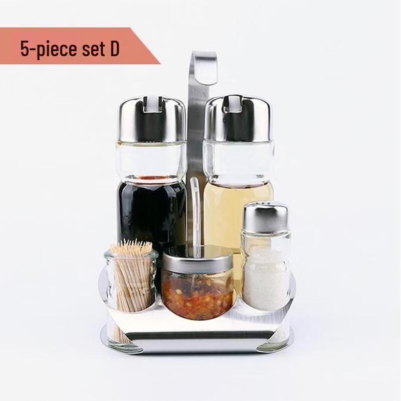 Jun Chu 5-Piece Tabletop Seasoning Bottle Set