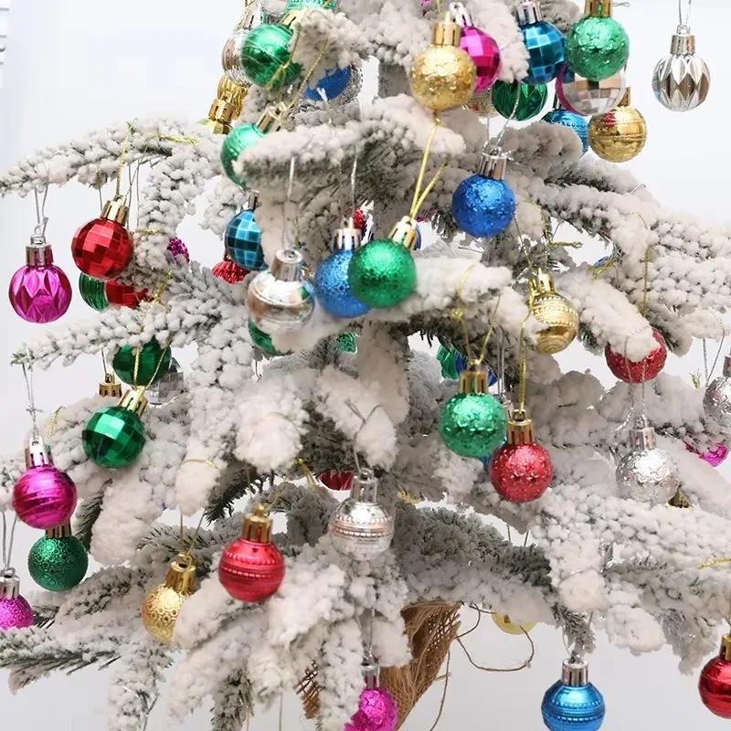 3CM Mini Christmas Balls Colorful Ball Xmas Tree Hanging Pendants Ornaments for New Year Party Home Decor Supplies Wholesale