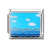 Blue Sea Waves Sun Moon Plane Seabed Star Butterfly Beads Fit 9mm Italian Charm Links Bracelet Stainless Steel DIY Jewelry Gifts