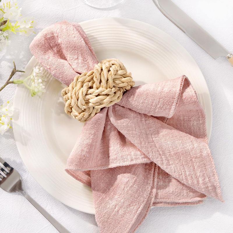 10 יחידות מפית בד כותנה מפית ארוחת ערב בכמות גדולה רחיצה 11.5"×11.5" לחתונה וינטג' מסיבה מקלחת תינוק מקלחת כלה יום הולדת