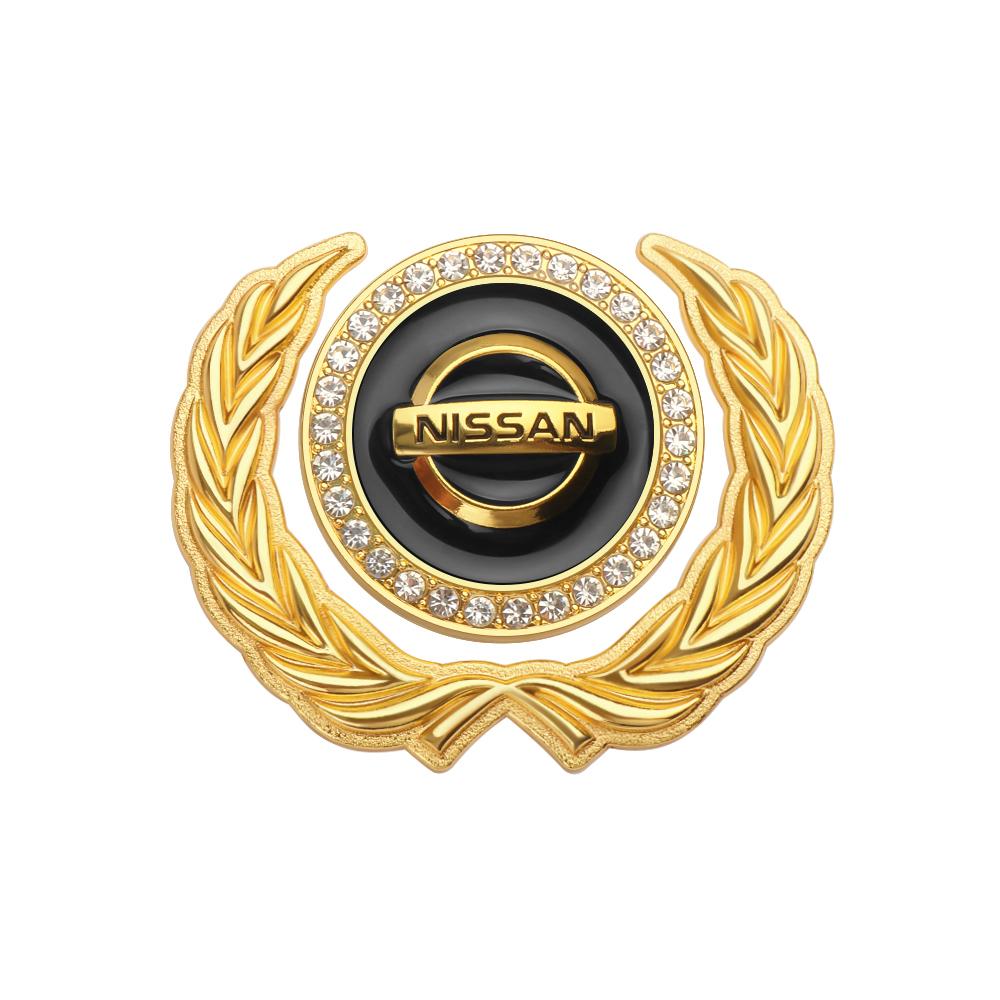 

1PCS Car Style Body Trunk Decoration Sticker 3D Metal Lion Crown Emblem Sticker For Nissan Nismo X-Trail Almera Qashqai Note j10