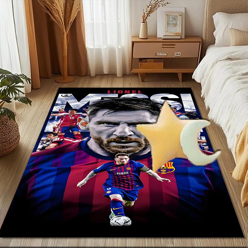 Messi Football Celebration Rug Game Carpet, Floor Mat for Bedroom Living Room Entryway Rug, Home Decor Idea Gift for Christmas birthday