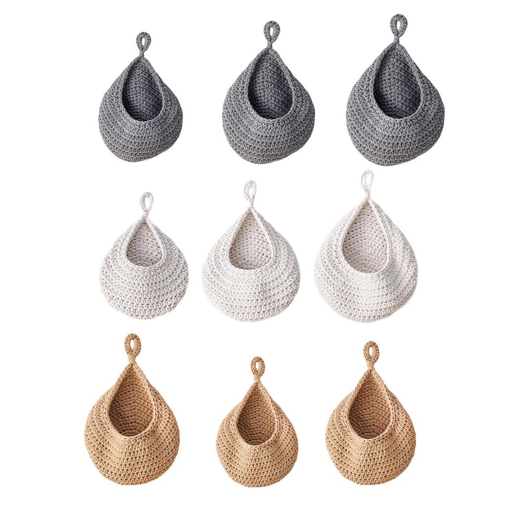 Droplet Wall Hanging Basket Boho Wall Decor Hanging Flower Pot Woven Wall