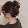 Premium Coffee-Colored Frosted Hairpin - Large All-Match Shark Clip for Elegant Hairstyles