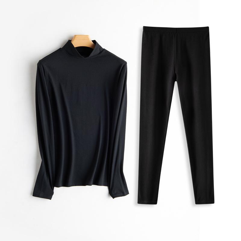 Women's Slim Fit Cotton Mid-Neck Winter Warm Base Layer Top