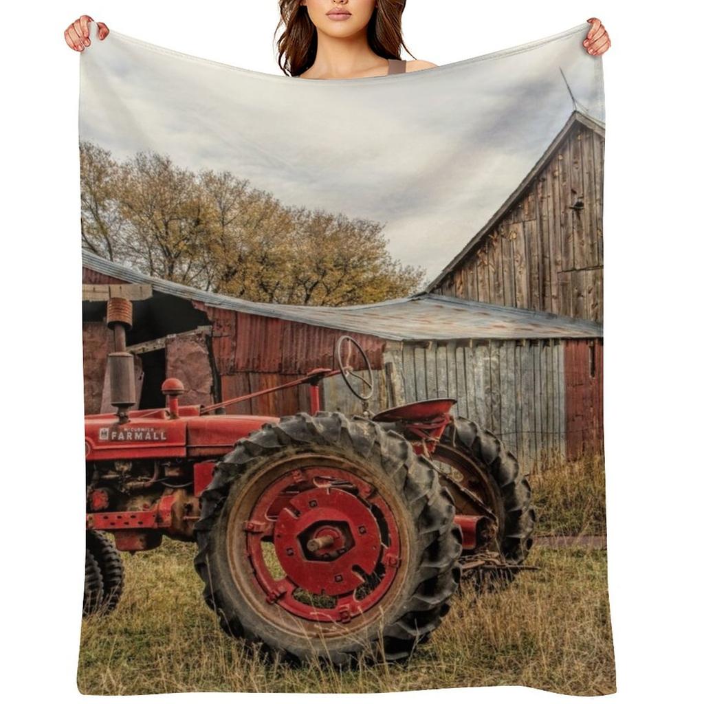 Down On the Farm Throw Blanket Cute For Sofa Thin Decorative Sofa Tourist Blankets