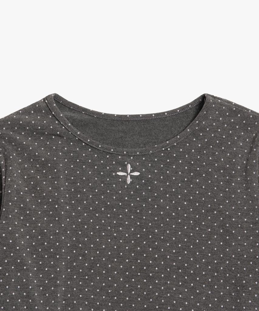 Liomeu Signature Dot Long Sleeve Tee_Gray : Radiant165