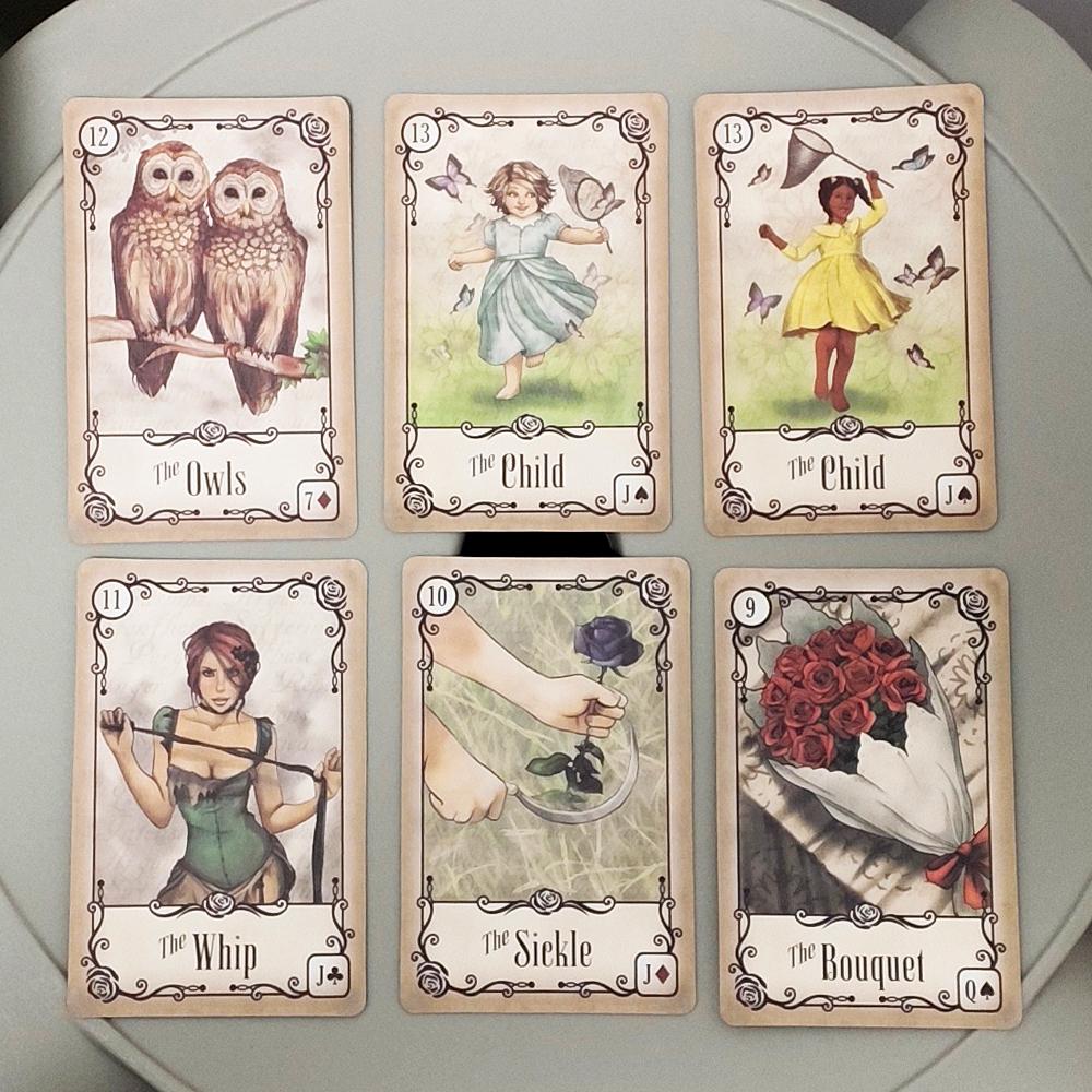Under The Roses Lenormand Deck A Charming 40-card Petit Lenormand Deck Presented with Delicate Sepia- Toned Illustrations 9*6cm