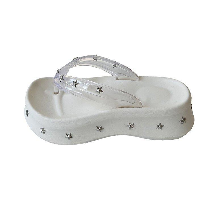 

[youshilai] Thick-bottomed step-on-shit feeling pinching flip-flops 2025 new beach non-slip seaside sandals 36