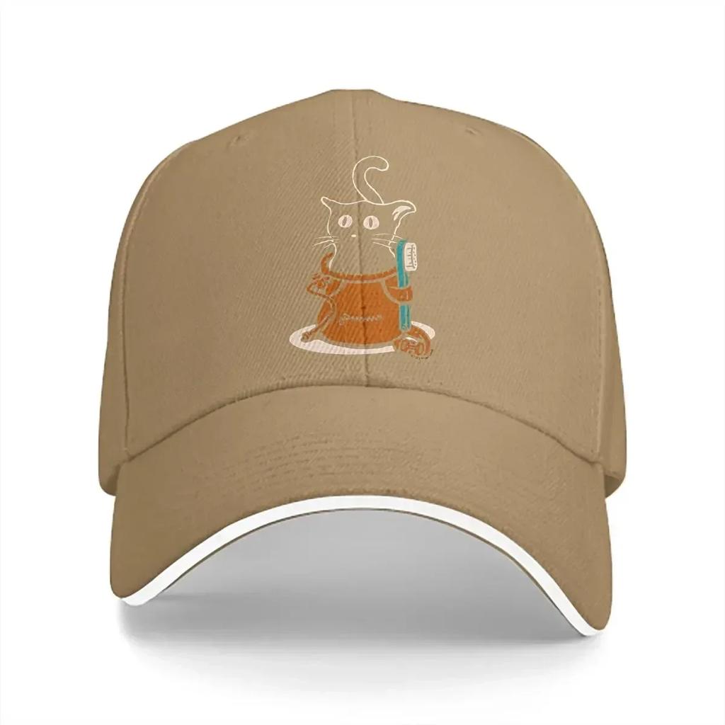 Pure Color Dad Hats Cat In A Chalk Bag Mens Hat Sun Visor Baseball Caps Mountain Climber Peaked Cap