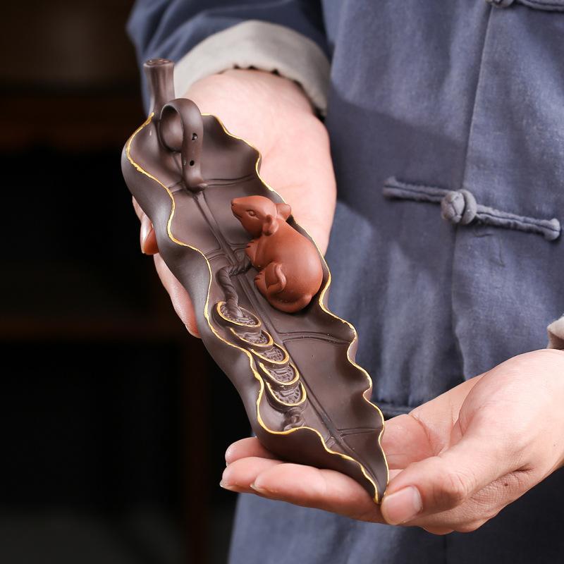 Phnom Penh Recruiting Wealth Mouse Incense Burner Ceramics Sandalwood Inense Sticks Holder Zen Home Decor Ornaments