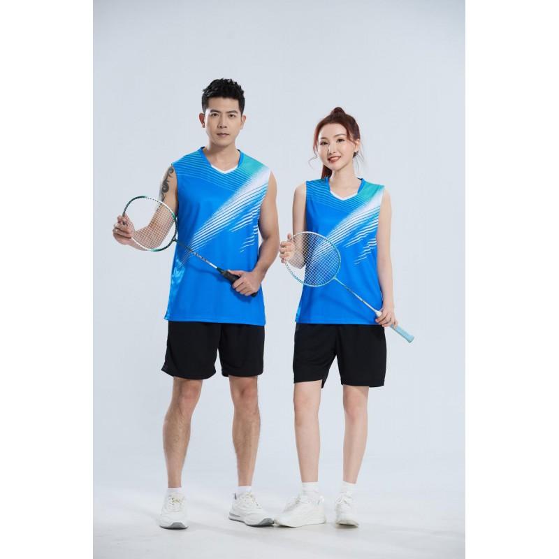 Unisex Sleeveless Sports Tank Top Set Volleyball Badminton Table Tennis Training Athletic Wear