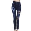 Sexy Women Jean Skinny Jeggings Pants High Waist Leggings Female Print Ankle-length Slim Legging Fitness Plus Size