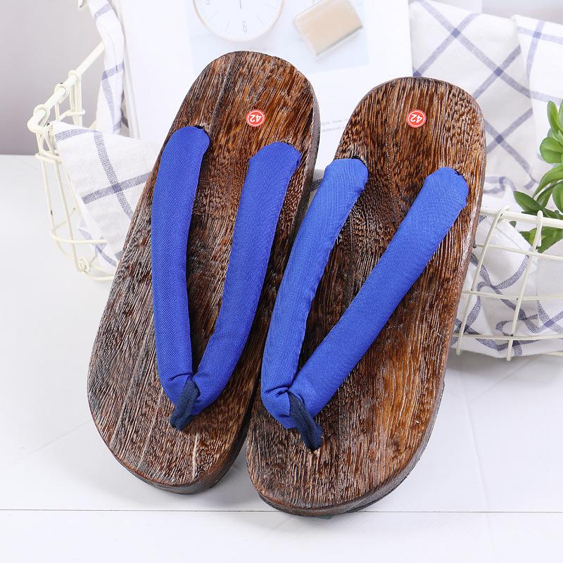 Fashion Japanese Traditional Geta Flat Bottom Unisex Wooden Paulownia Clog Man Woman Ninja Cosplay Shoes Flip Flop Summer Sandals 2025