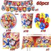 Amazing Tableware Birthday Party Decoration Digitaled Circus  Balloon Banner Cake Topper Party Supplies Baby Shower Decor Gifts