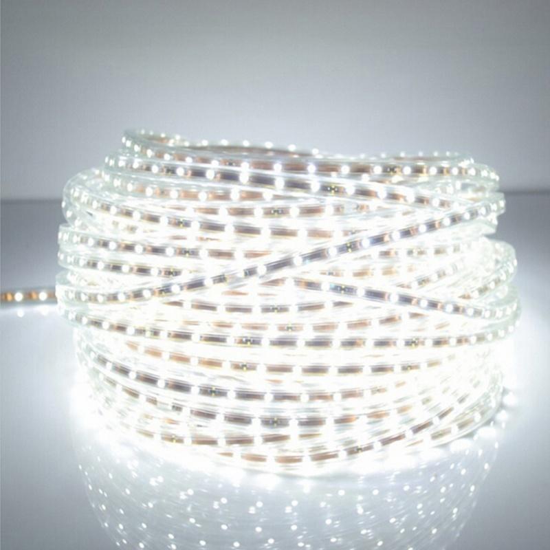 1M Waterproof SMD 5050 LED Strip 220V 230V 60leds/m Flexible Tape Rope Light