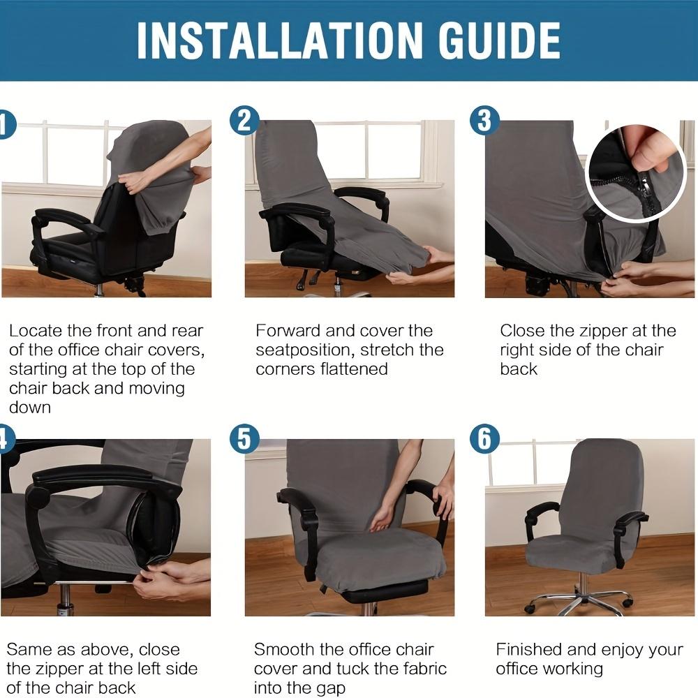 Office Computer Chair Cover, Elastic Armchair Protector, High-quality Dust-proof Armrest, Velvet Gaming Chair Cover, Detachable