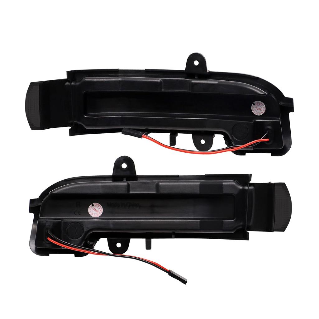 Compatible W203 LED Sequential Turn Signal Door Mirrors with Smoked Lenses Pair and Hotimp® Mercedes-Benz C-Class (Genuine Replacement) - (Left Right)