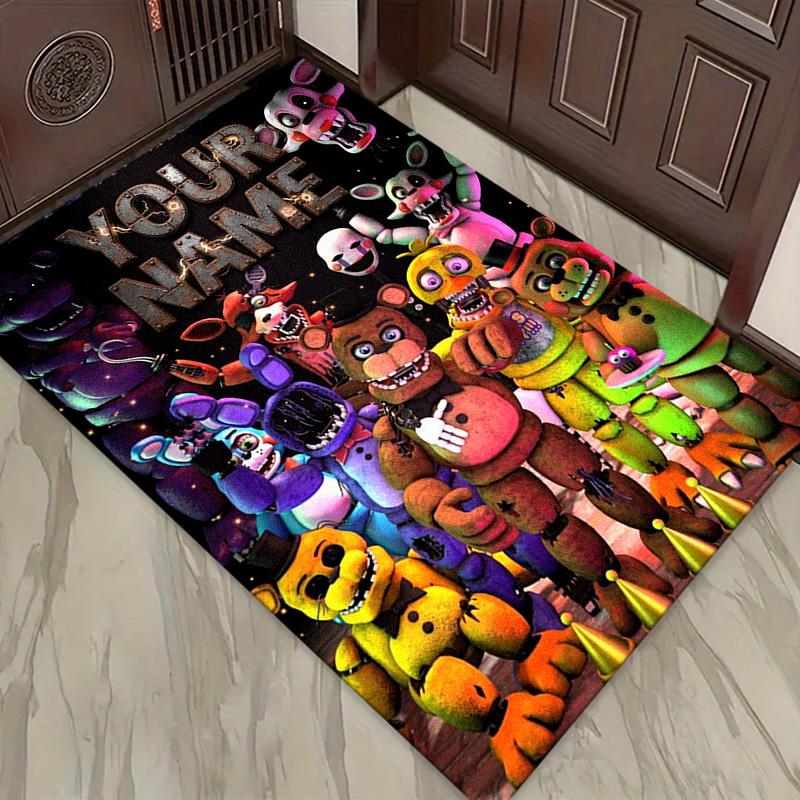 Name Custom FNAF Carpet Rug for Living Room Bedroom Home Sofa Decoration,Kids play Non-slip Floor Mat
