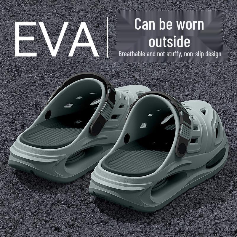 Herren Trendige 2025 Dicksohlige, Abriebfeste, Rutschfeste, Geruchsfreie Zwei-Wege Clogsandalen