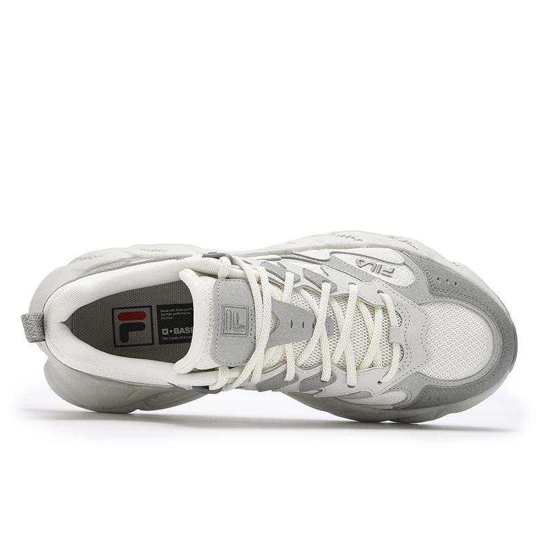 New FILA Fern2 Fern Sneakers 2 Abrasion Resistant Low Top Casual Shoes Men's White Gray F12M511101FCW