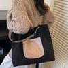 Suede large-capacity handbag bag women's 2025 new versatile ins Korean version retro casual shoulder tote bag