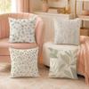 Modern Nordic Plants Green Leaves Pillow Case Organic Short Plush Cushion Covers Breathable Washable WrinkleResistant
