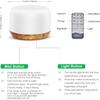 300ML Essential Oil Diffuser, Remote Control Ultrasonic Aromatherapy Oil Diffusers Cool Mist Humidifier, Waterless Auto-Off and 7 LED Light Colors