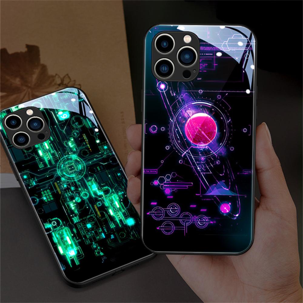 Tech Style LED Glowing Phone Case – Light Up Cover for IPhone Samsung