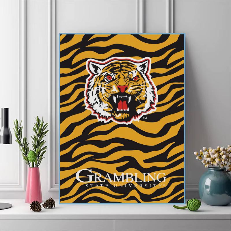 Grambling State Tigers 100% Round Full Drill 5D DIY Diamond Painting Embroidery Cross Stitch Rhinestone Décor