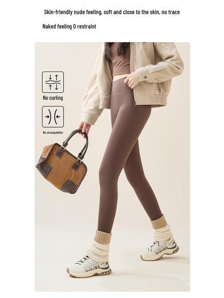 Plüsch-Leggings für Damen: 2024 Verdickte Lammfell-Baumwollhose für Herbst und Winter.