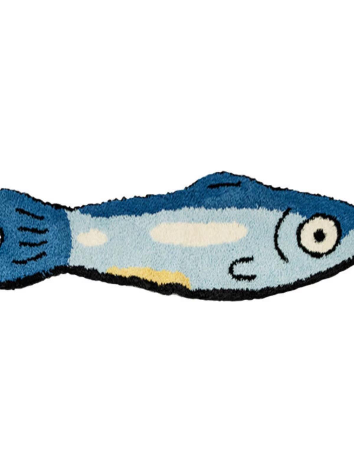 

Ковер Креативной Формы Соленой Рыбы Имитация Кашемира Ковер Коврики Прикроватные для Спальни Водонепроницаемый Нескользящий Коврик для Пола в Ванной 40X120CM (1.3X3.9FT