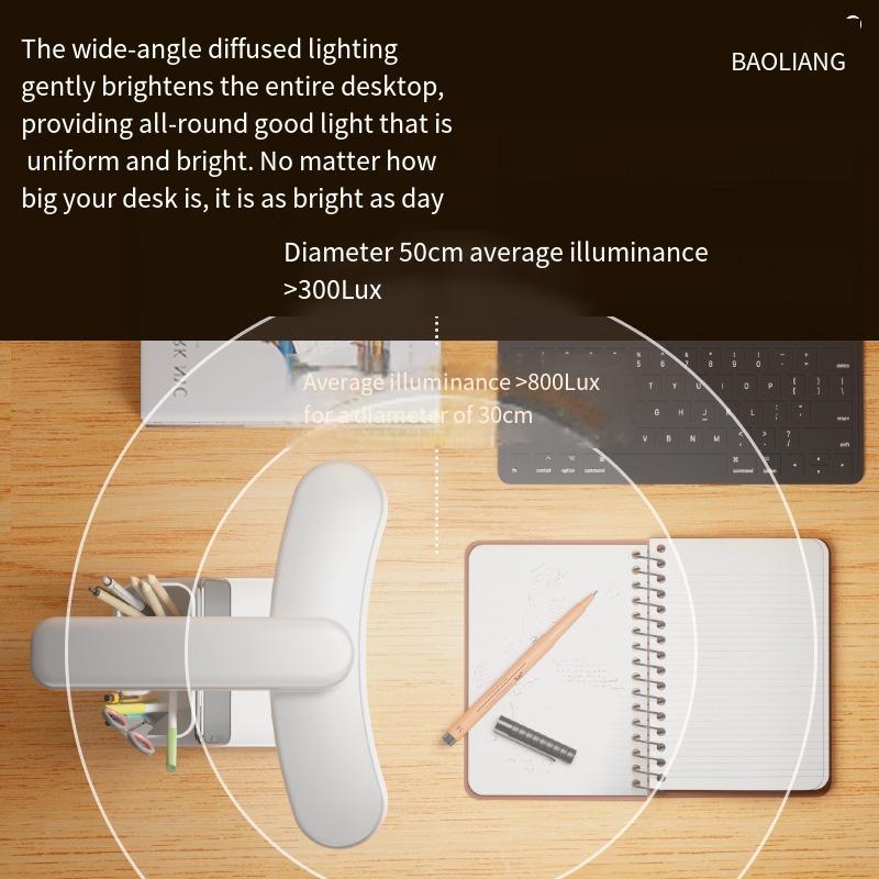 1PC Full Spectrum Led Pen Holder Desk Lamp, Primary School Students Learn Eye Protection